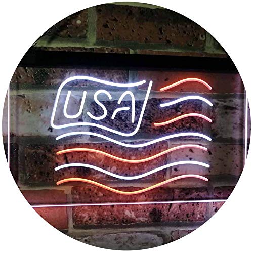 USA Flag LED Light Sign - LED Gift Works