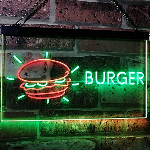 Hamburger Burger LED Light Sign - Way Up Gifts