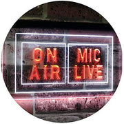 On Air Mic Live LED Light Sign - LED Gift Works
