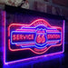 Route 66 Gasoline Station Cold Drinks LED Light Sign - Way Up Gifts