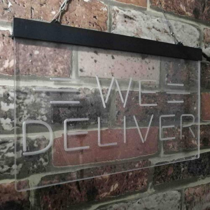 Restaurant Food Delivery We Deliver LED Light Sign - Way Up Gifts
