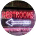 Left Restrooms Arrow LED Light Sign - Way Up Gifts