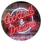 Cocktails & Dreams LED Light Sign - LED Gift Works