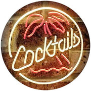 Palm Tree Cocktails LED Light Sign - LED Gift Works