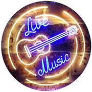 Live Music Guitar Band Room Studio LED Light Sign - LED Gift Works