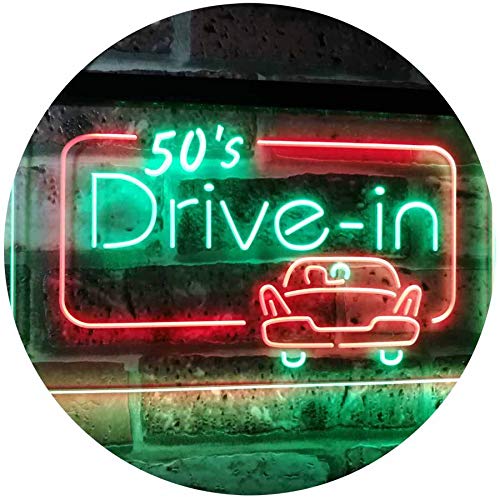 Movie Theater 50s Drive In LED Light Sign - Way Up Gifts