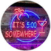Cocktails It's Five O'Clock Somewhere LED Light Sign - Way Up Gifts
