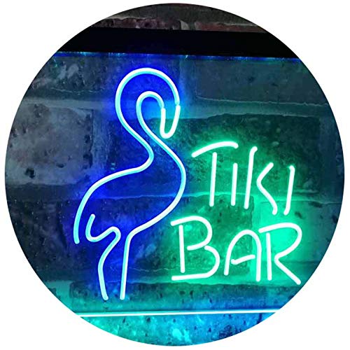 Flamingo Tiki Bar LED Light Sign - Way Up Gifts