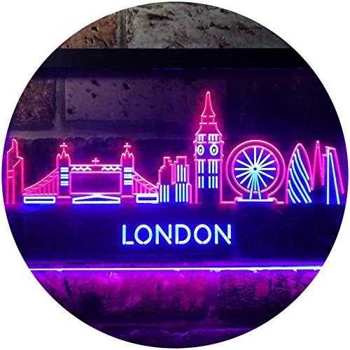London City Skyline LED Light Sign - Way Up Gifts