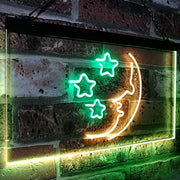 Moon & Stars Nightlight LED Light Sign - LED Gift Works