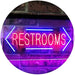 Restrooms Arrows LED Light Sign - Way Up Gifts