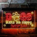Humor Dogs Make Me Happy LED Light Sign - Way Up Gifts