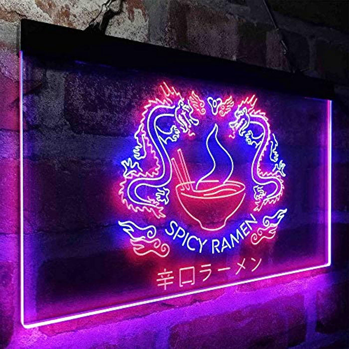 Dragon Spicy Ramen Japanese Food LED Light Sign - Way Up Gifts