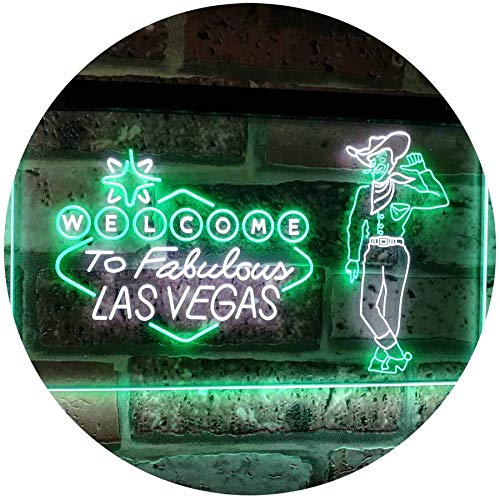 Cowboy Welcome to Las Vegas LED Light Sign - LED Gift Works