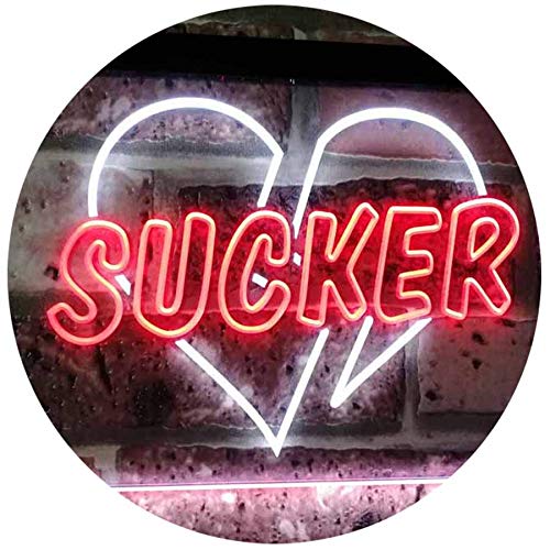 Love Broken Heart Sucker LED Light Sign - LED Gift Works