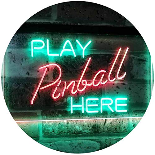 Arcade Game Room Play Pinball Here LED Light Sign - Way Up Gifts
