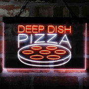 Deep Dish Pizza LED Light Sign - LED Gift Works