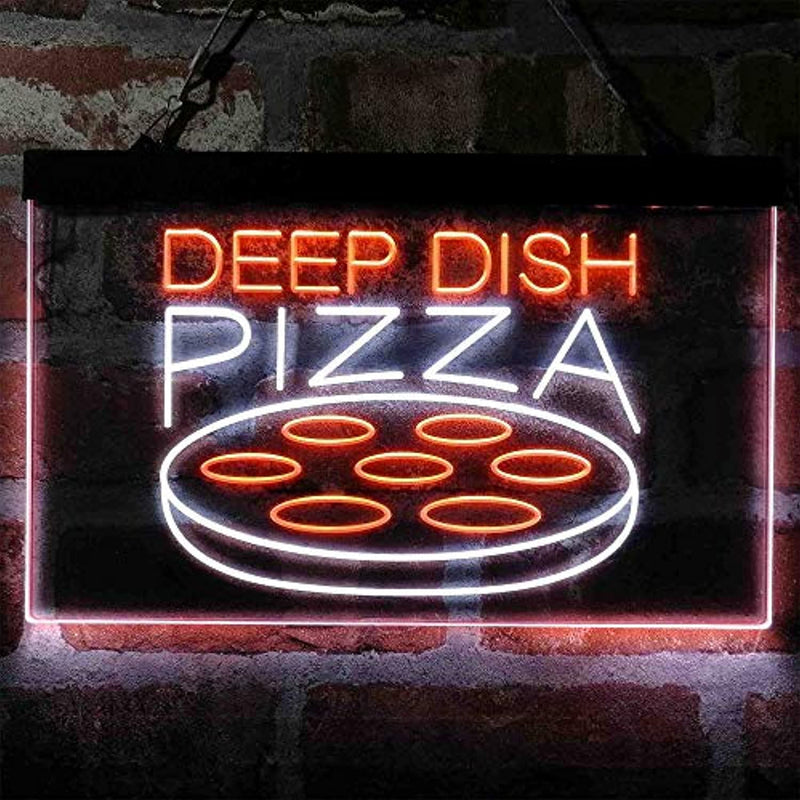 Deep Dish Pizza LED Light Sign - LED Gift Works