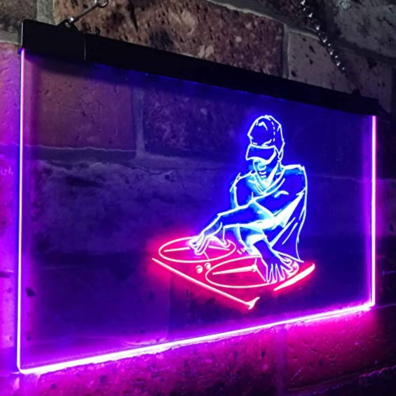 DJ Disc Jockey Disco Music Bar Beer LED Light Sign - LED Gift Works