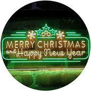 Merry Christmas & Happy New Year Dual Color LED Light Sign - LED Gift Works
