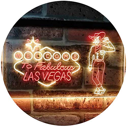 Cowboy Welcome to Las Vegas LED Light Sign - LED Gift Works