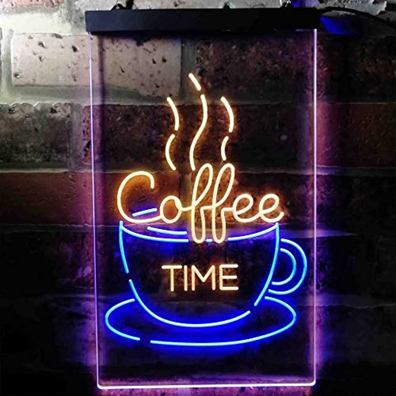 Coffee Time Cup Shop Cafe LED Light Sign - LED Gift Works