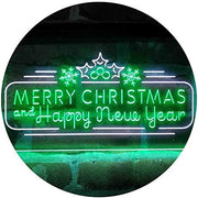 Merry Christmas & Happy New Year Dual Color LED Light Sign - LED Gift Works