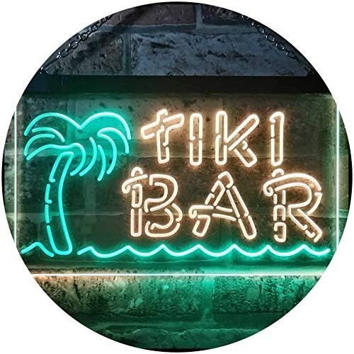 Tiki Bar Palm Tree LED Light Sign - LED Gift Works
