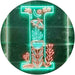 Family Name Letter I Monogram Initial LED Light Sign - Way Up Gifts