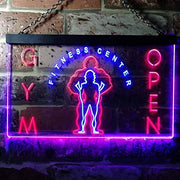Fitness Center Open Gym LED Light Sign - LED Gift Works