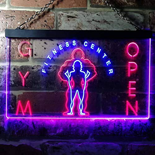 Fitness Center Open Gym LED Light Sign - Way Up Gifts