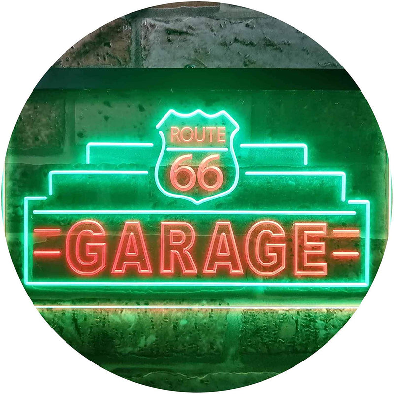 Route 66 Garage LED Light Sign - LED Gift Works