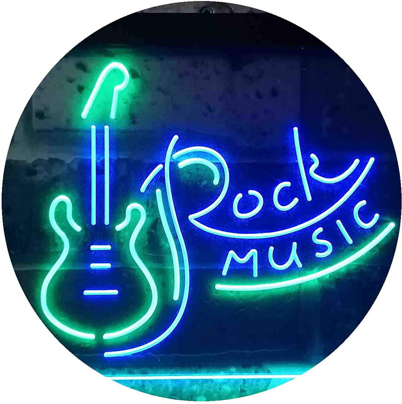 Guitar Rock Music LED Light Sign - LED Gift Works