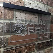 Donuts Open LED Light Sign - LED Gift Works