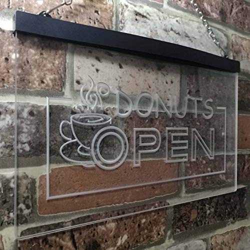 Donuts Open LED Light Sign - LED Gift Works