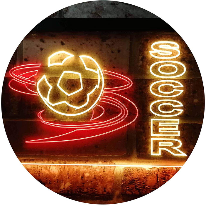 Kids Room Decor Soccer LED Light Sign - Way Up Gifts