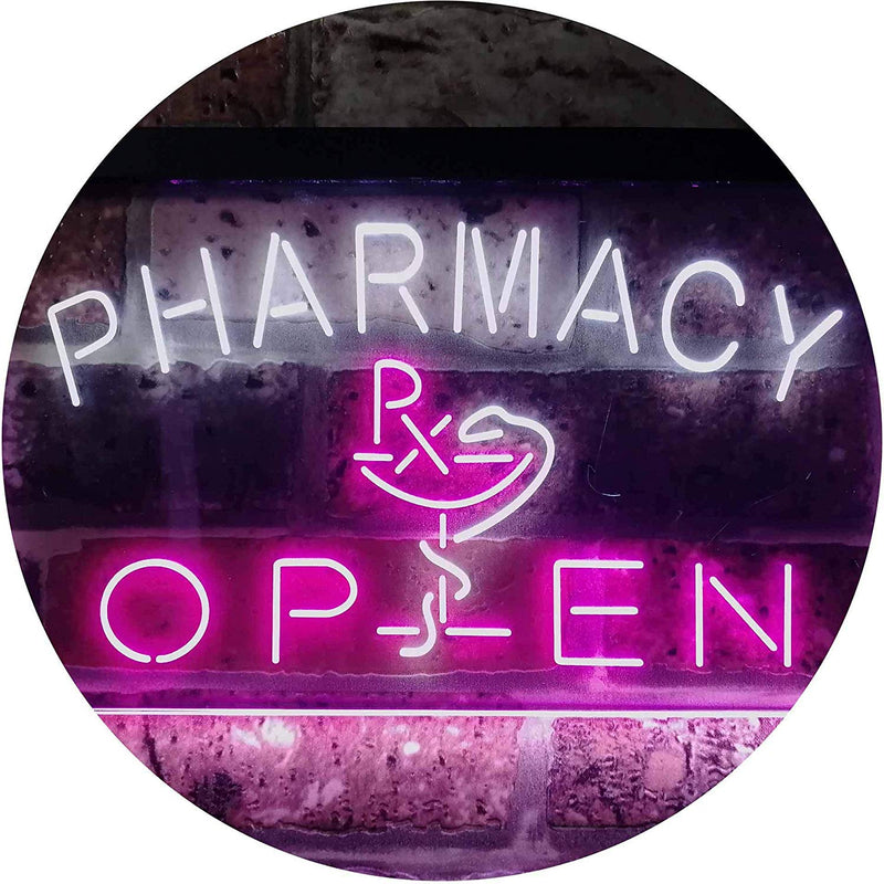 RX Pharmacy Open LED Light Sign - LED Gift Works