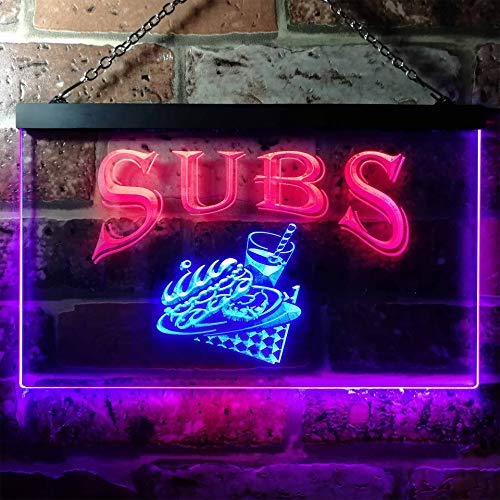 Sandwiches Hoagies Subs LED Light Sign - LED Gift Works