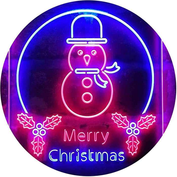 Merry Christmas Decoration Snowman LED Light Sign - Way Up Gifts