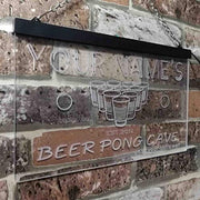 Personalized Beer Pong Man Cave LED Light Sign - LED Gift Works