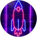 Space Shuttle Rocket Kids Wall Decor LED Light Sign - Way Up Gifts