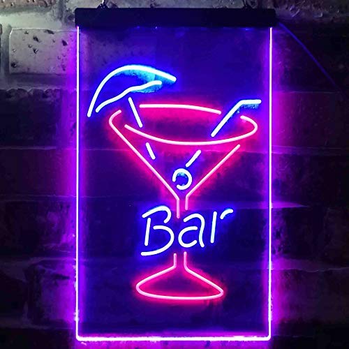 Cocktail Glass Bar LED Light Sign - LED Gift Works