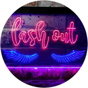 Eyelashes Lash Out Girl Room Beauty Decor LED Light Sign - LED Gift Works