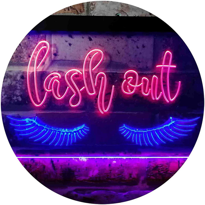 Eyelashes Lash Out Girl Room Beauty Decor LED Light Sign - Way Up Gifts