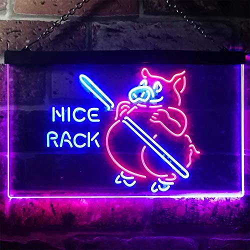 Nice Rack BBQ Pig Pool Billiards LED Light Sign - Way Up Gifts
