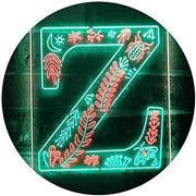 Family Name Letter Z Monogram Initial LED Light Sign - LED Gift Works