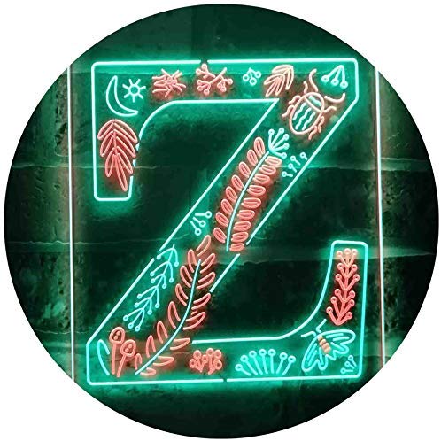 Family Name Letter Z Monogram Initial LED Light Sign - Way Up Gifts
