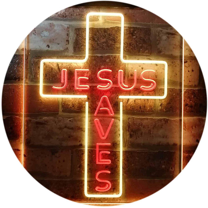 Jesus Saves LED Light Sign - Way Up Gifts