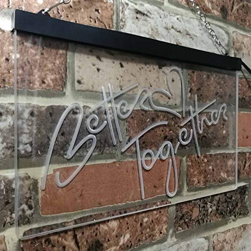 Love Heart Better Together LED Light Sign - LED Gift Works