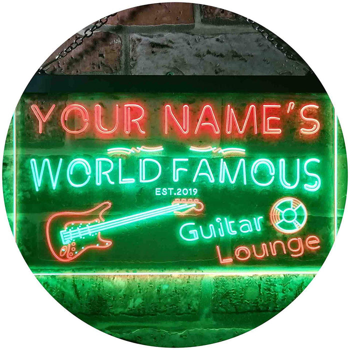 Personalized Guitar Lounge Music Room Studio LED Light Sign - Way Up Gifts